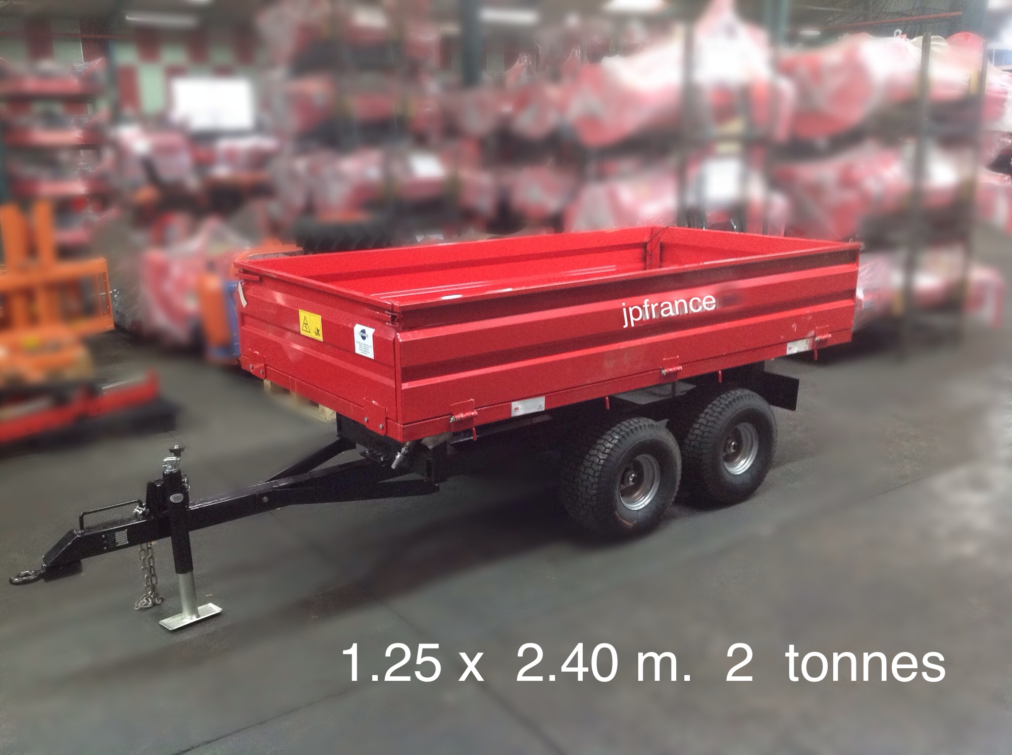 Occasion Espace Vert Remorque bennage hydraulique 2 Tonnes JPLIT Occasion Espace Vert Remorque bennage hydraulique 2 Tonnes JPLIT